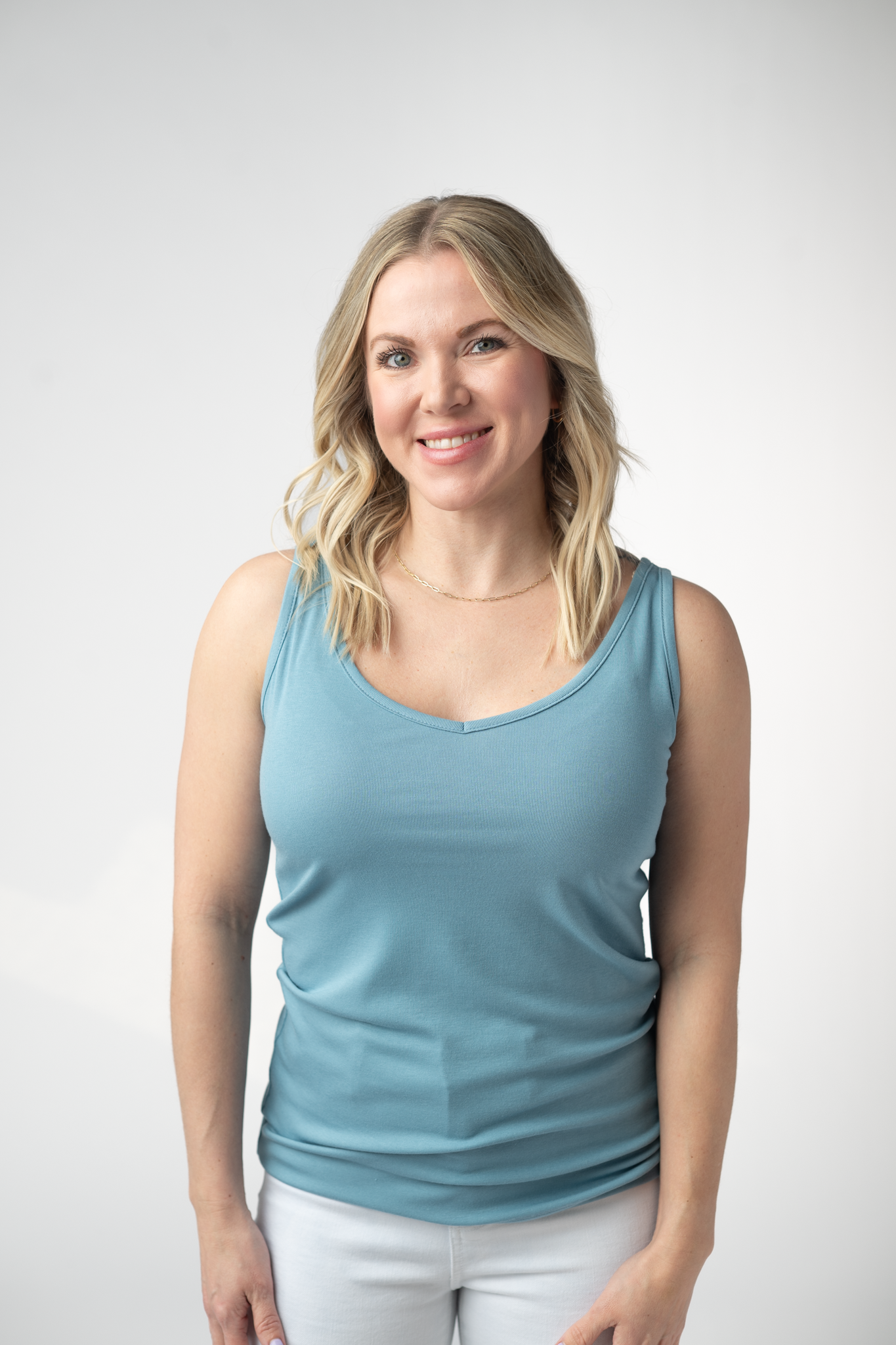 IN STOCK Kennedy Tank - Dusty Blue FINAL SALE