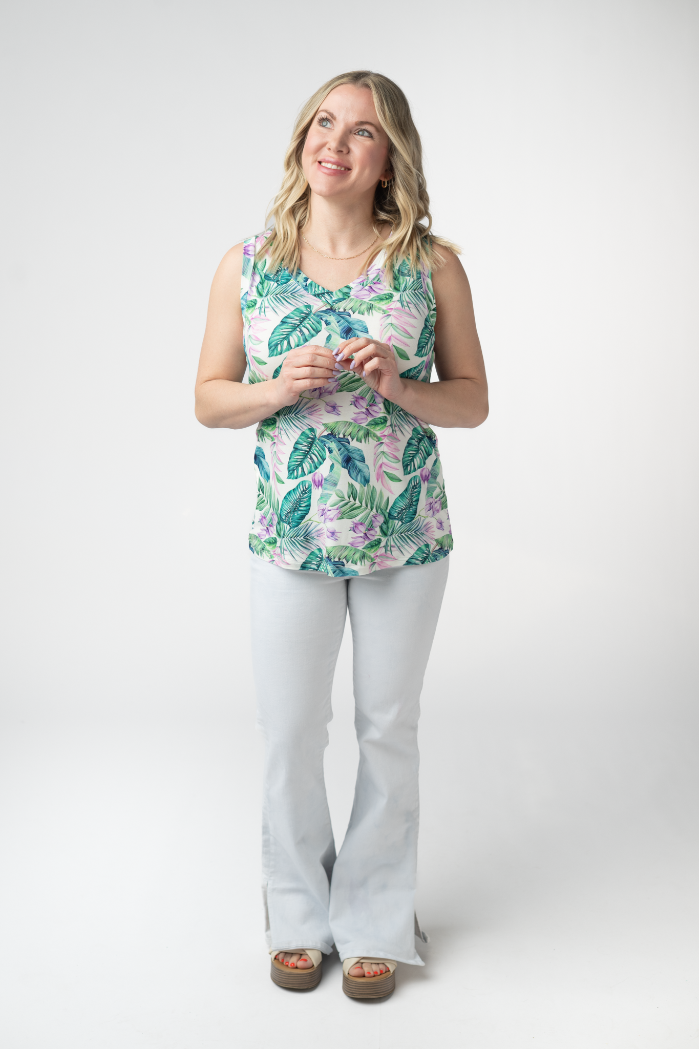 IN STOCK Noelle Tank - Tropical Leaf FINAL SALE