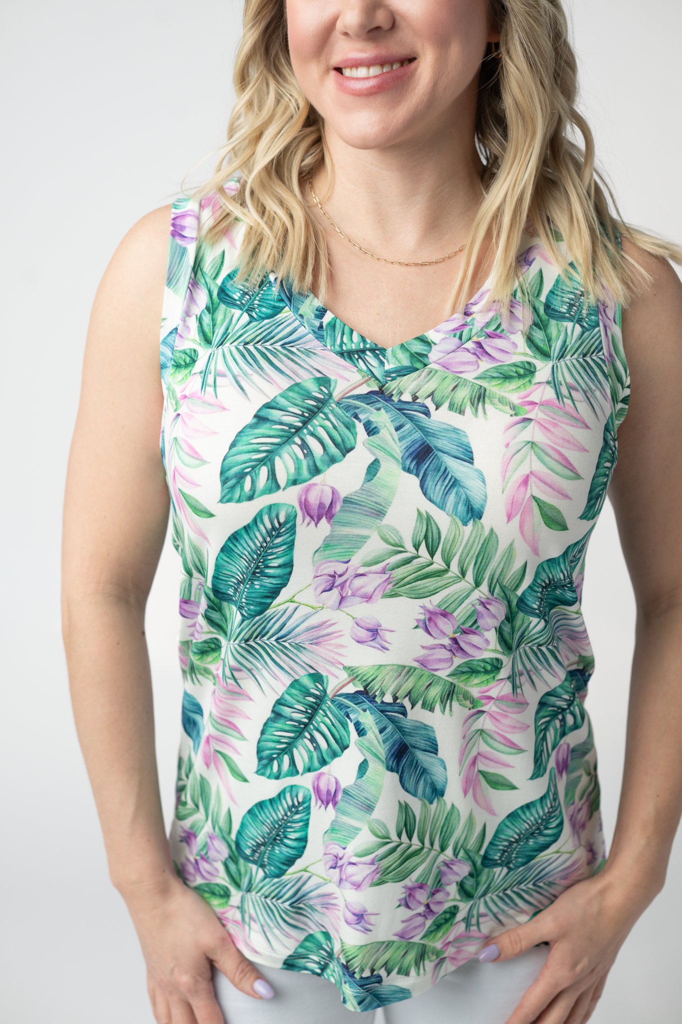 IN STOCK Noelle Tank - Tropical Leaf FINAL SALE