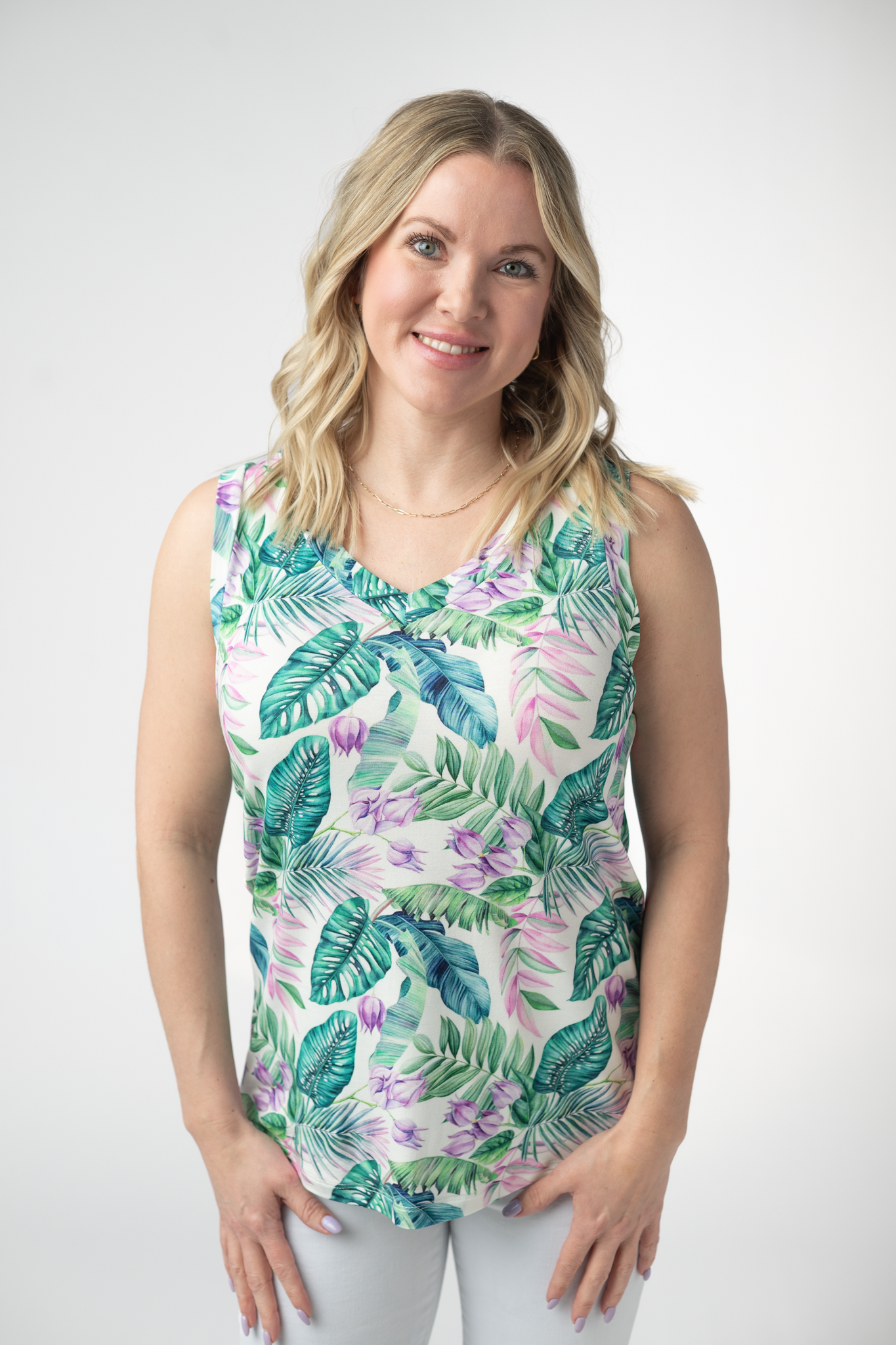 IN STOCK Noelle Tank - Tropical Leaf FINAL SALE