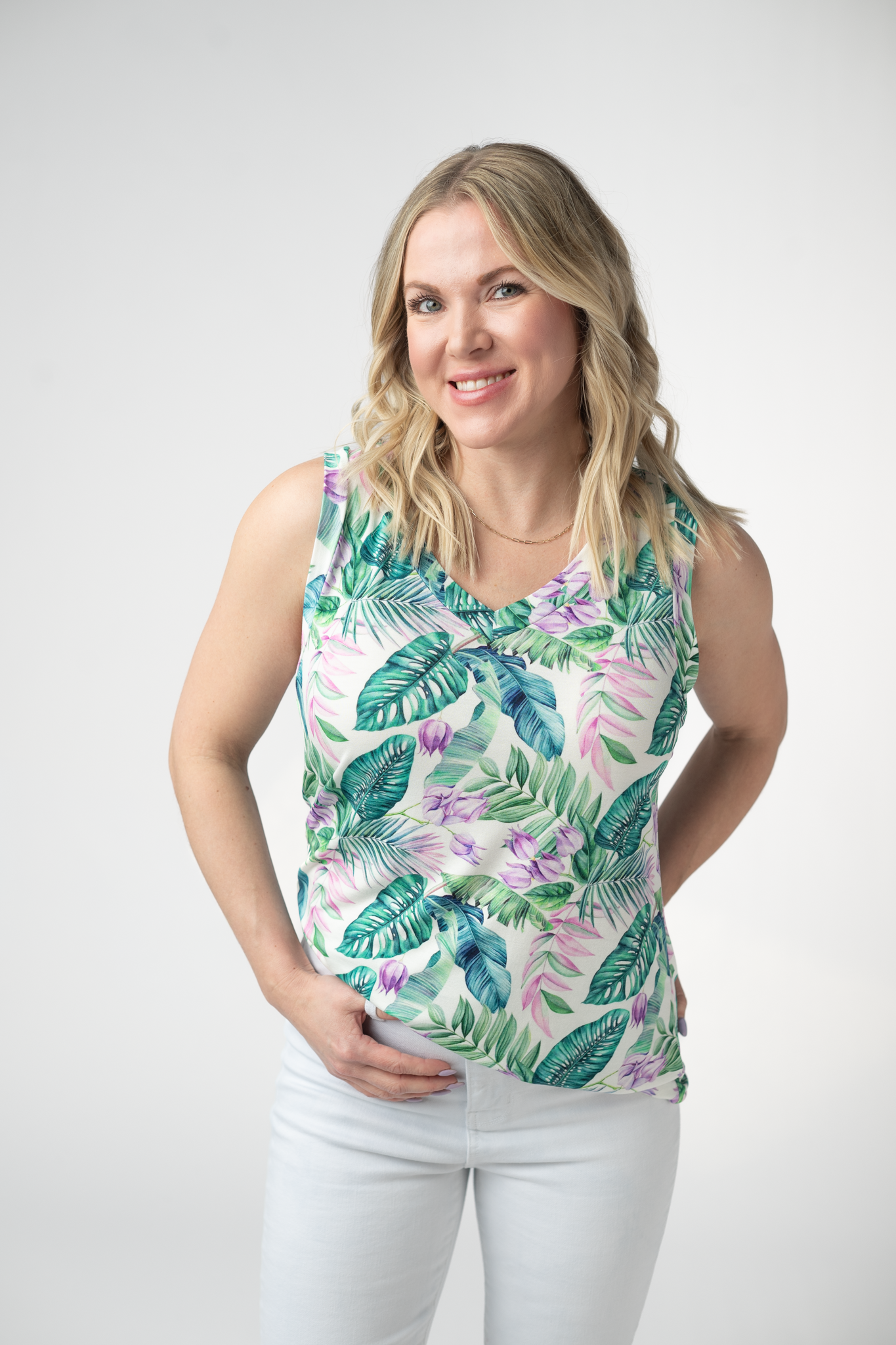 IN STOCK Noelle Tank - Tropical Leaf FINAL SALE