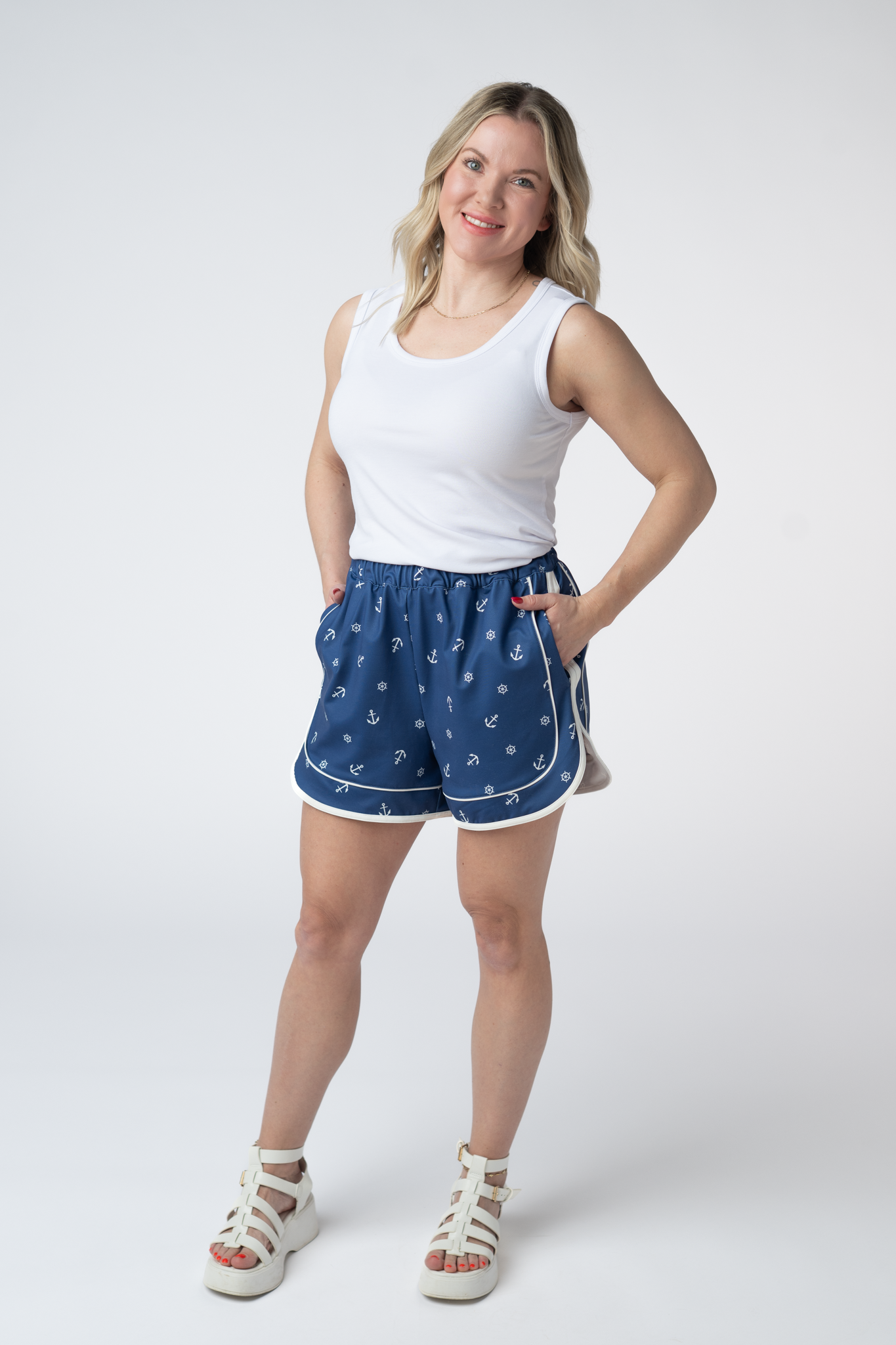 IN STOCK Dolphin Shorts - Nautical Navy FINAL SALE