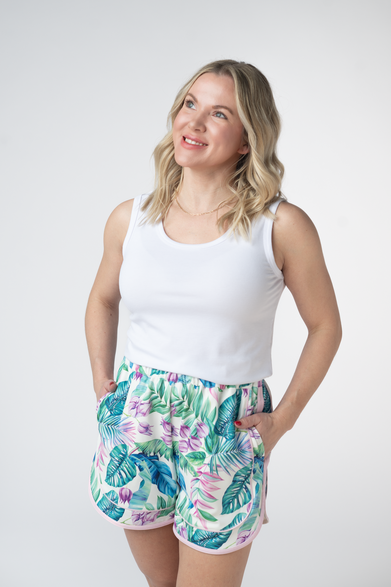 IN STOCK Dolphin Shorts - Tropical Leaf FINAL SALE