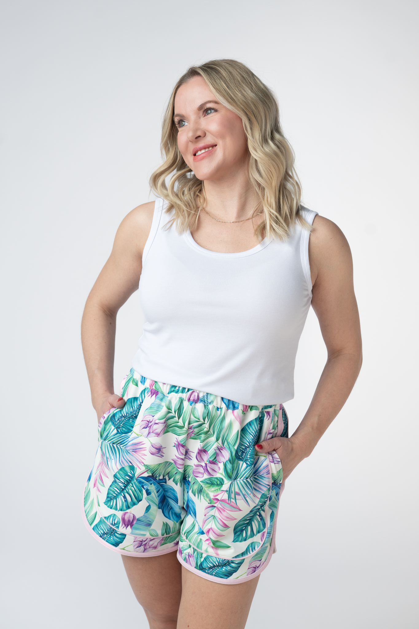 IN STOCK Dolphin Shorts - Tropical Leaf FINAL SALE