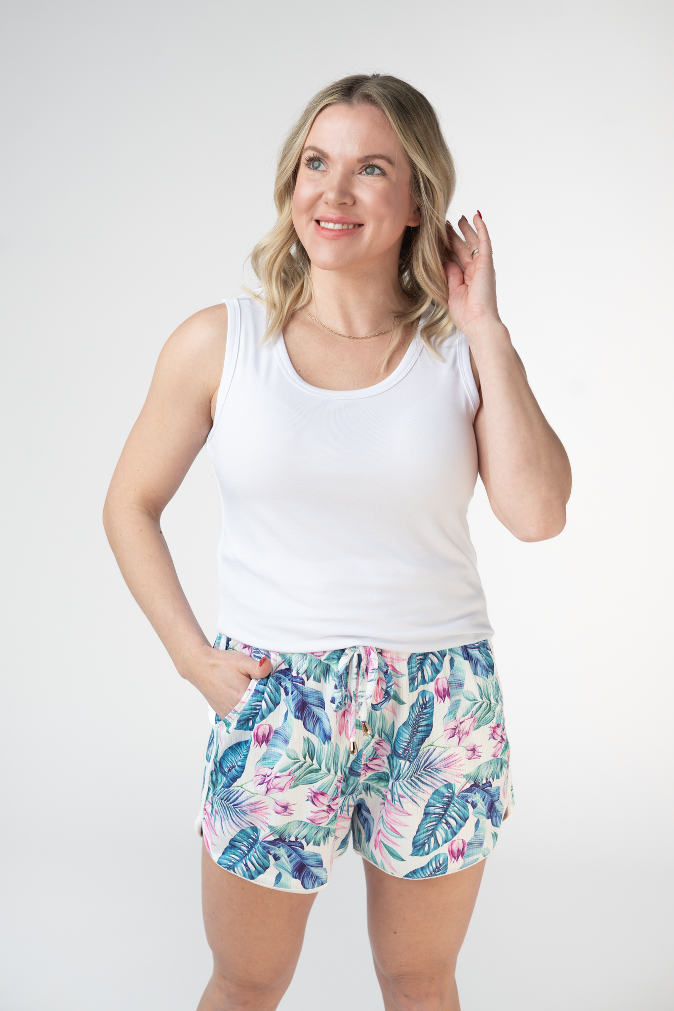 IN STOCK Nova Summer Shorts - Tropical Leaf FINAL SALE