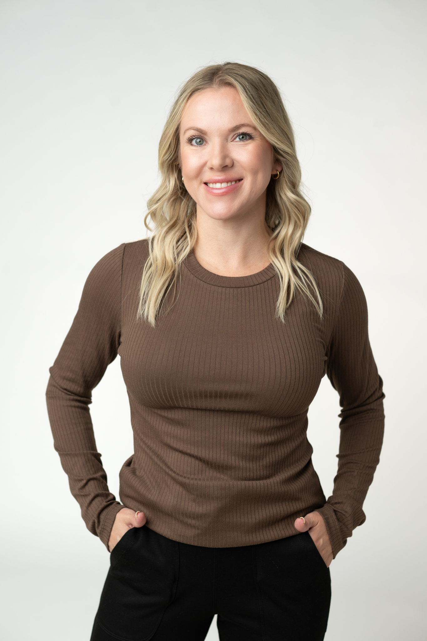 IN STOCK Reese Ribbed Long Sleeve Top - Brown