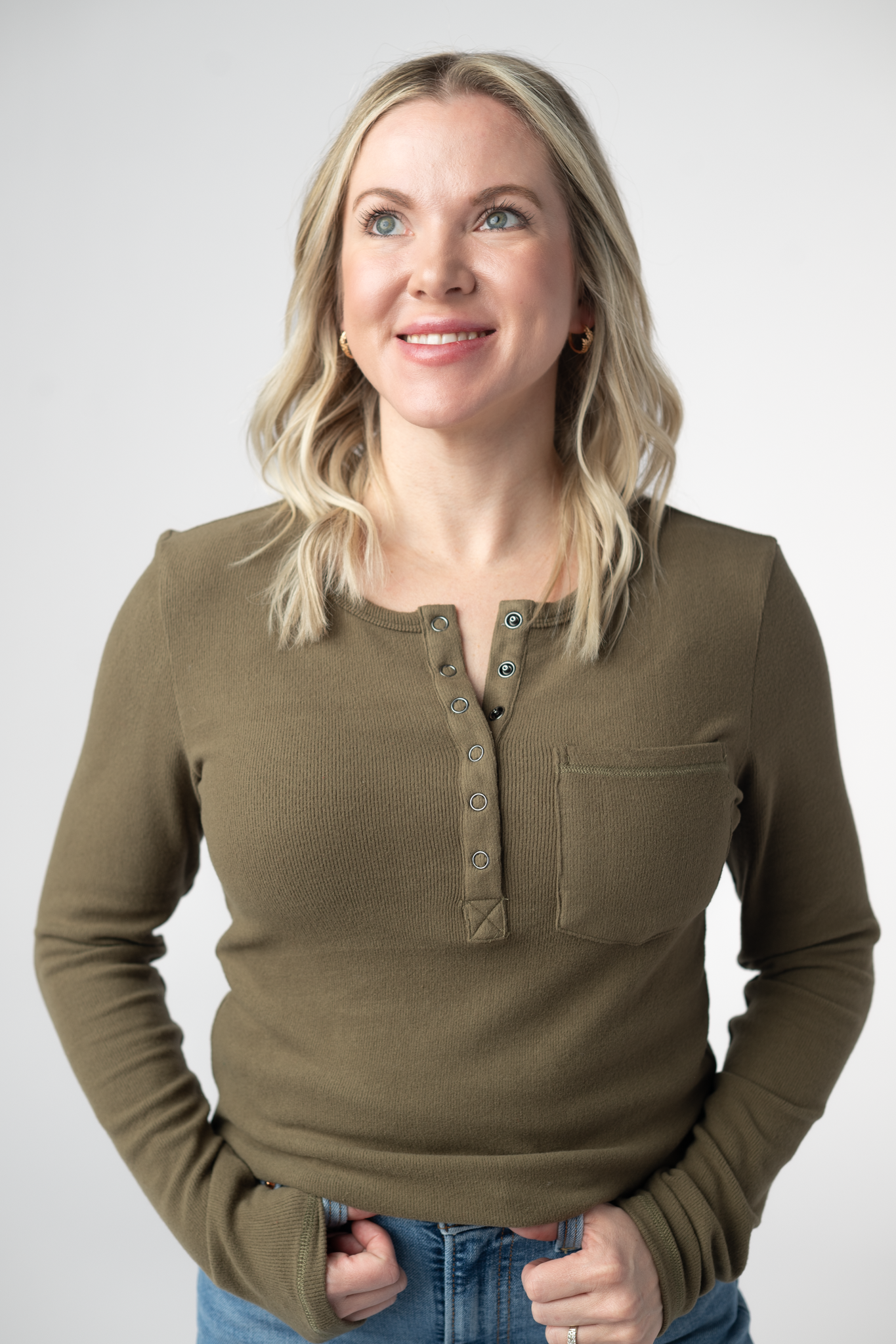 IN STOCK Georgia Long Sleeve Top - Olive