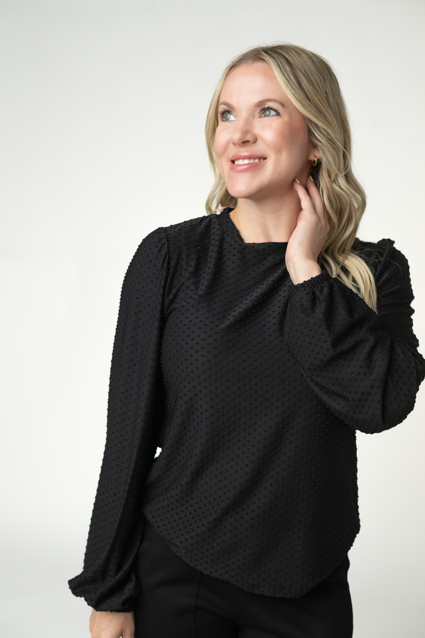 IN STOCK Miranda Dot Top - Black