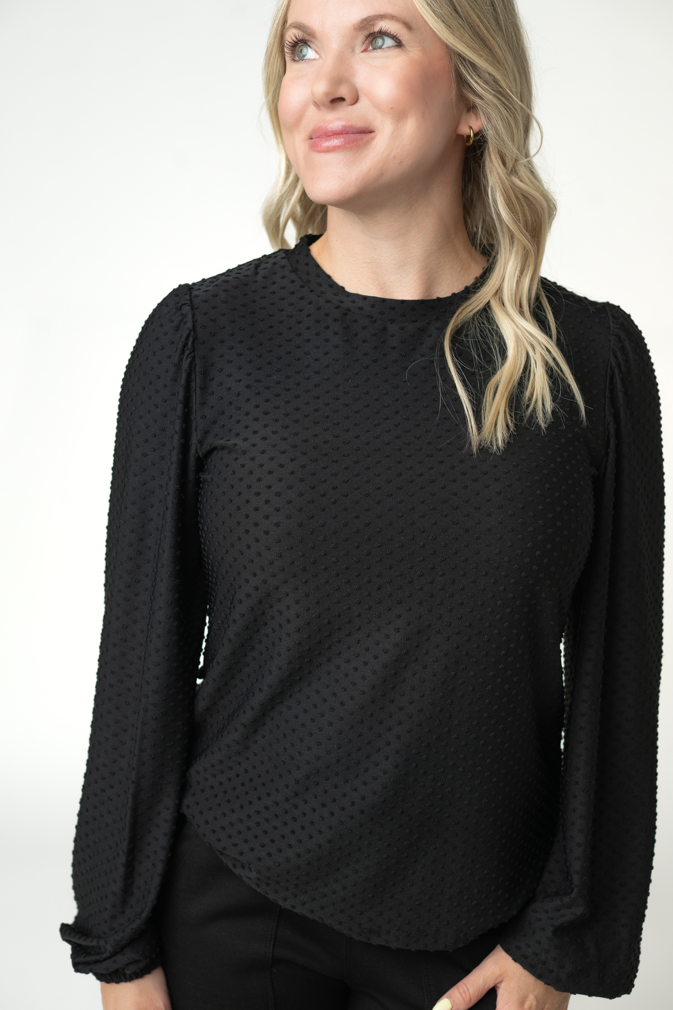 IN STOCK Miranda Dot Top - Black