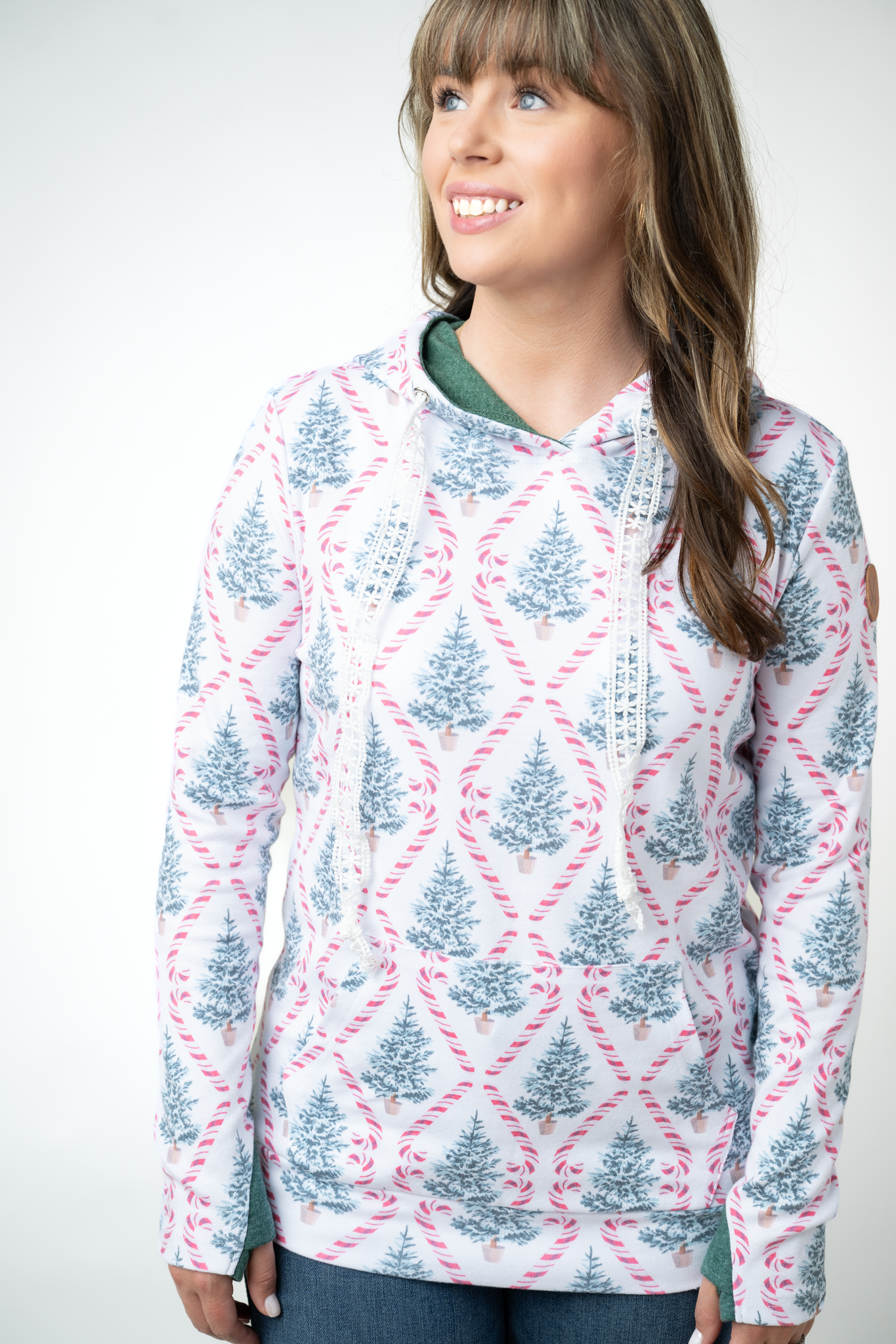 IN STOCK Hailey Pullover Hoodie - Candy Cane Lane