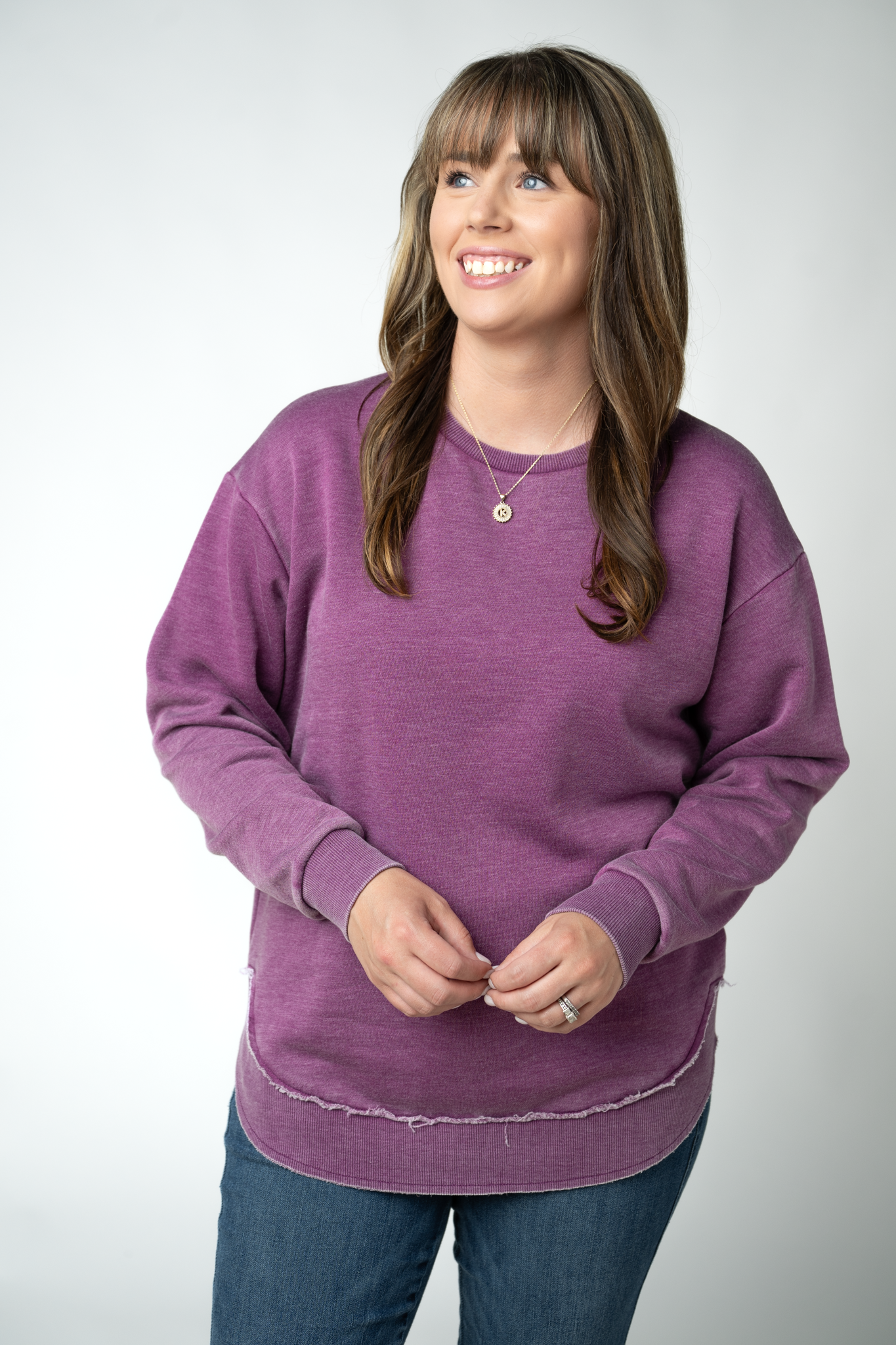IN STOCK Vintage Wash Pullover - Purple