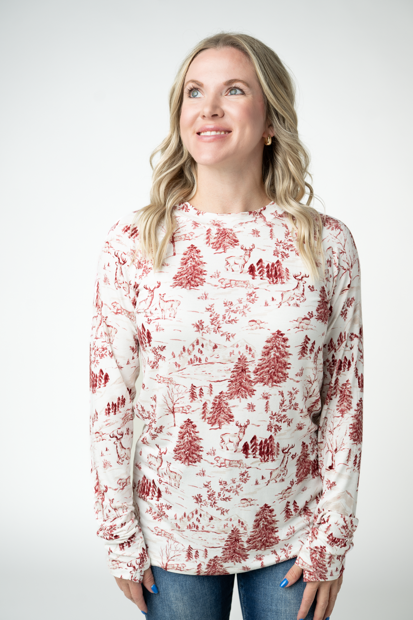 IN STOCK Blair Long Sleeve Top - Cranberry Woodland