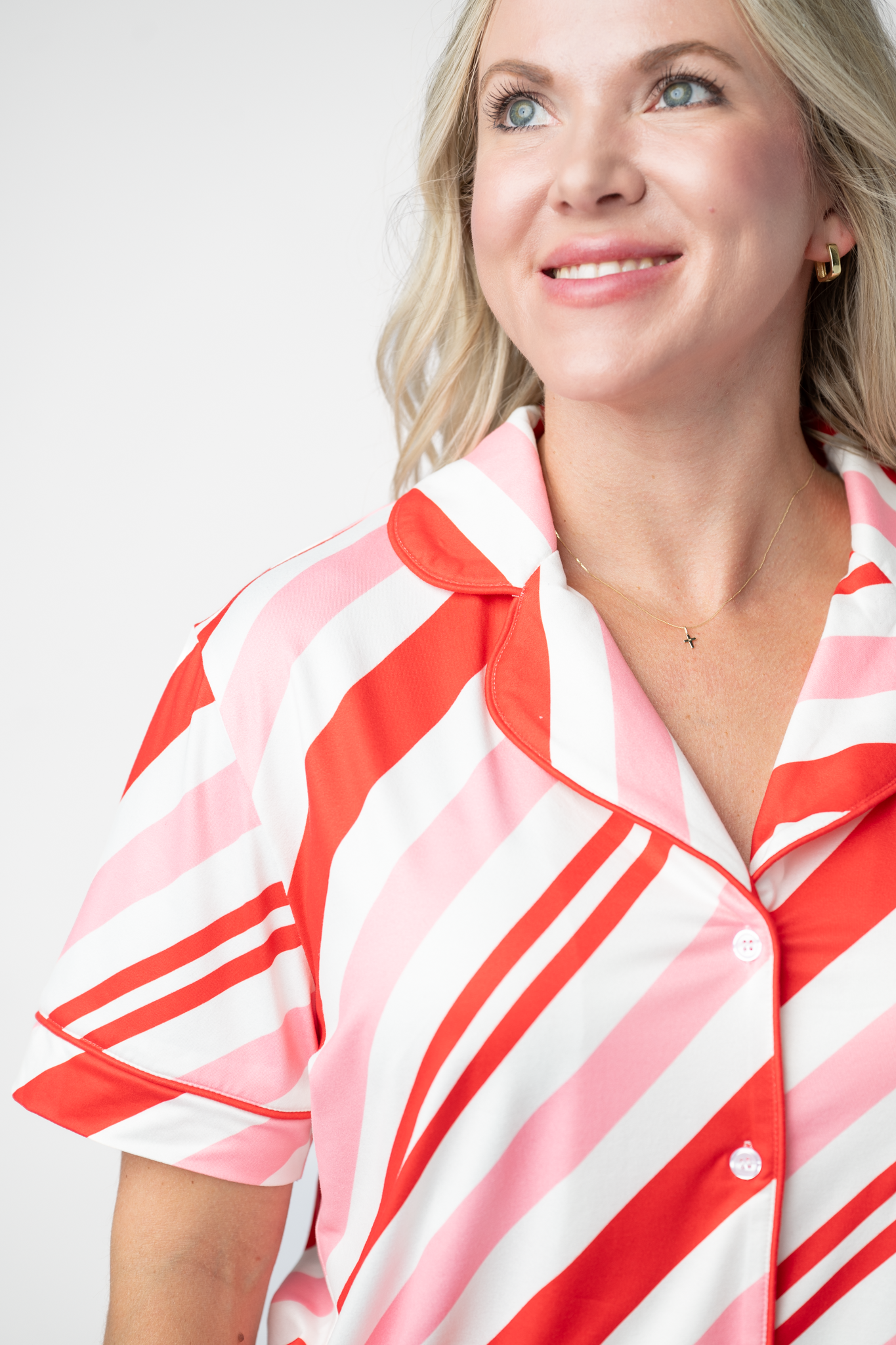 IN STOCK Brooke Top and Shorts Pajama Set - Candy Cane