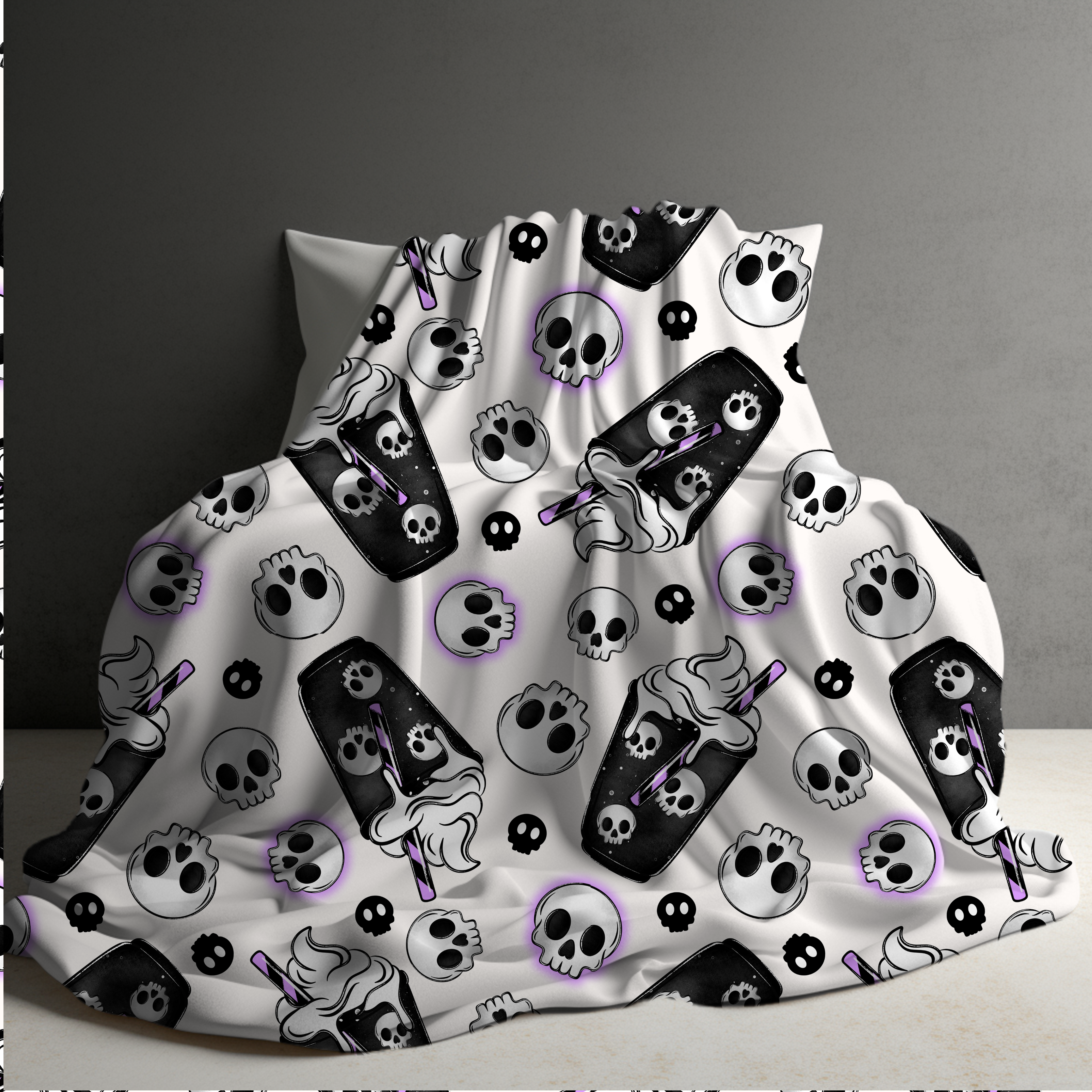 Blanket Halloween #8 - Coffee Skull White - PREORDER