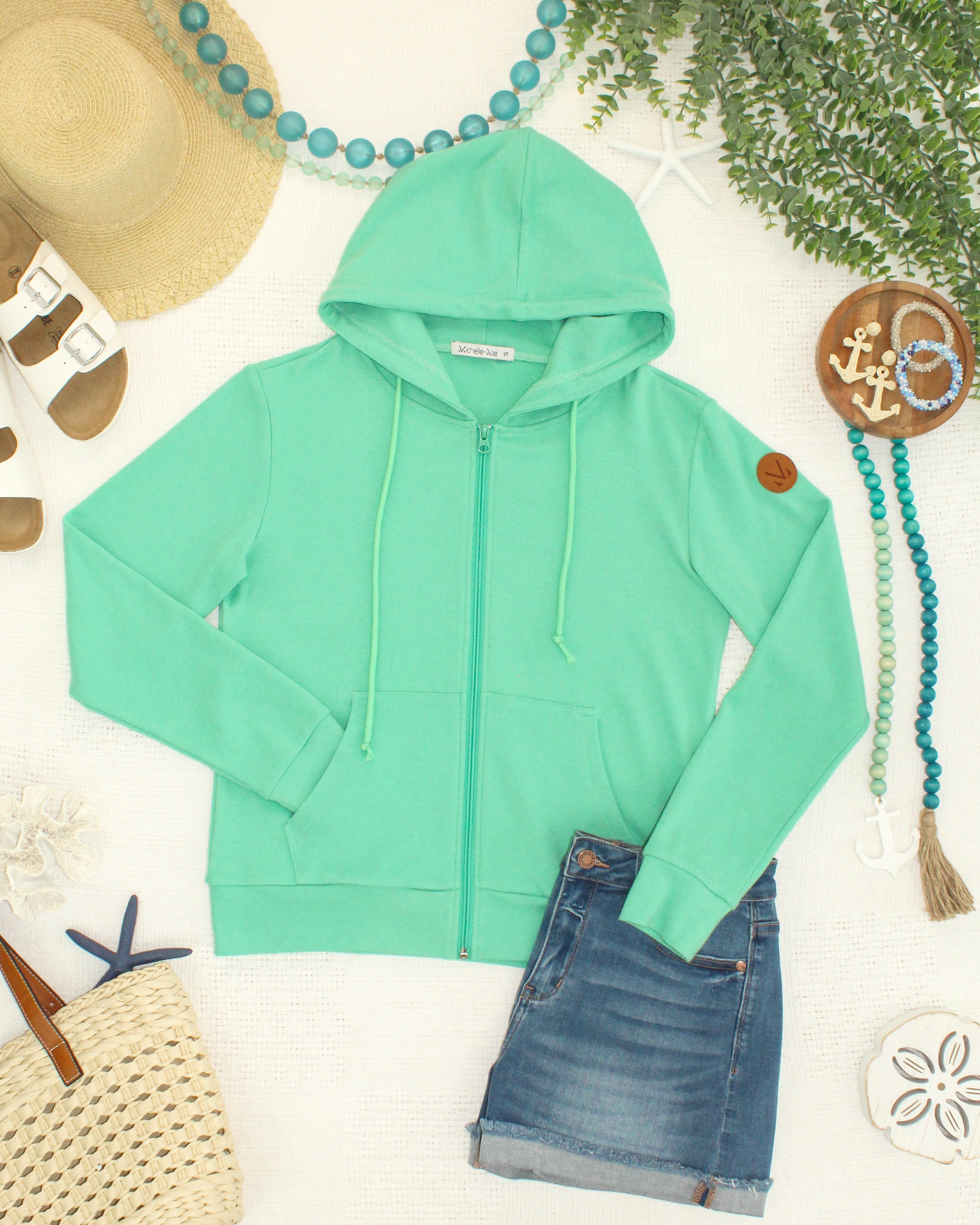 IN STOCK Fullzip Hoodie - Aquamarine FINAL SALE