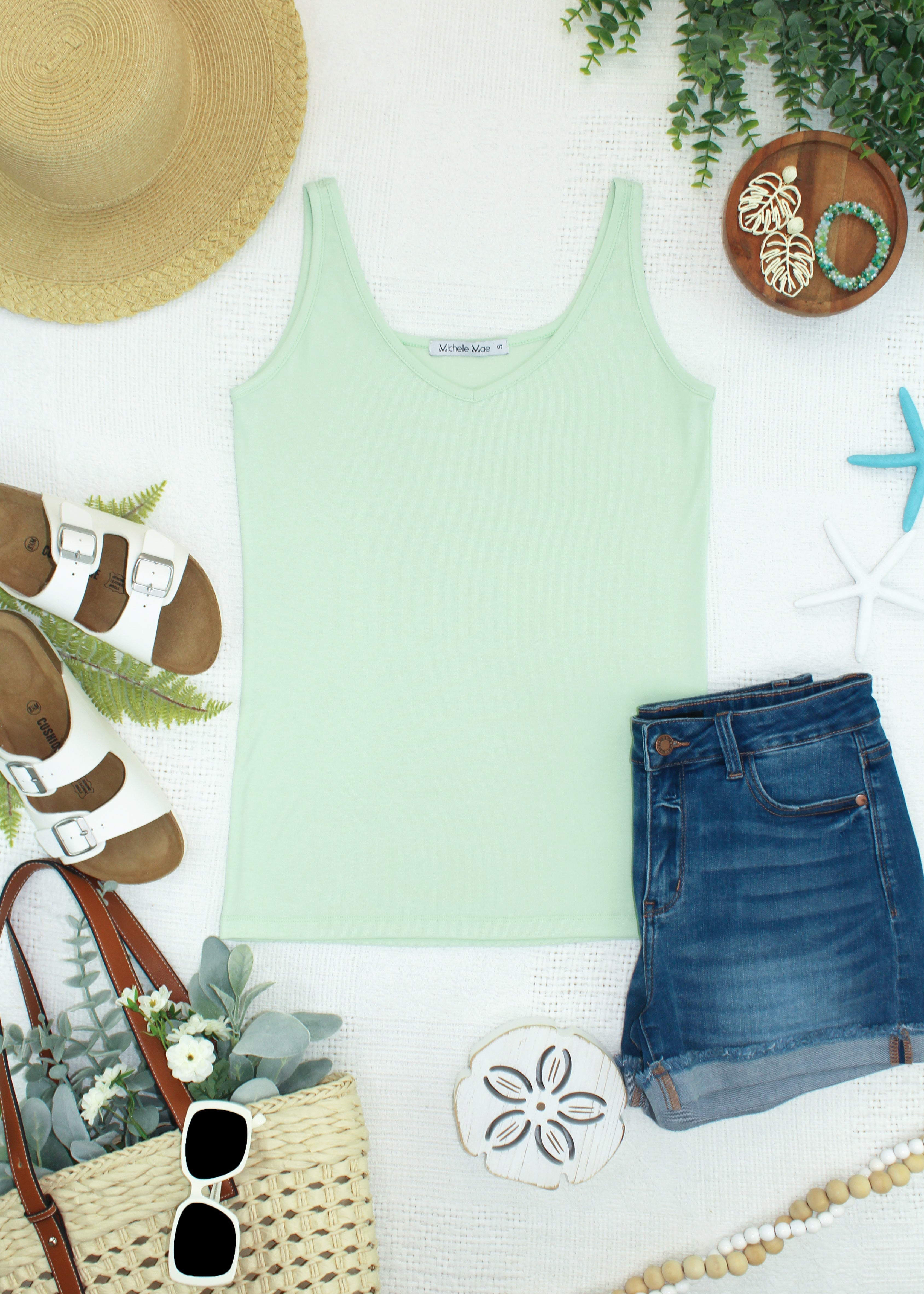 IN STOCK Kennedy Tank - Lime FINAL SALE