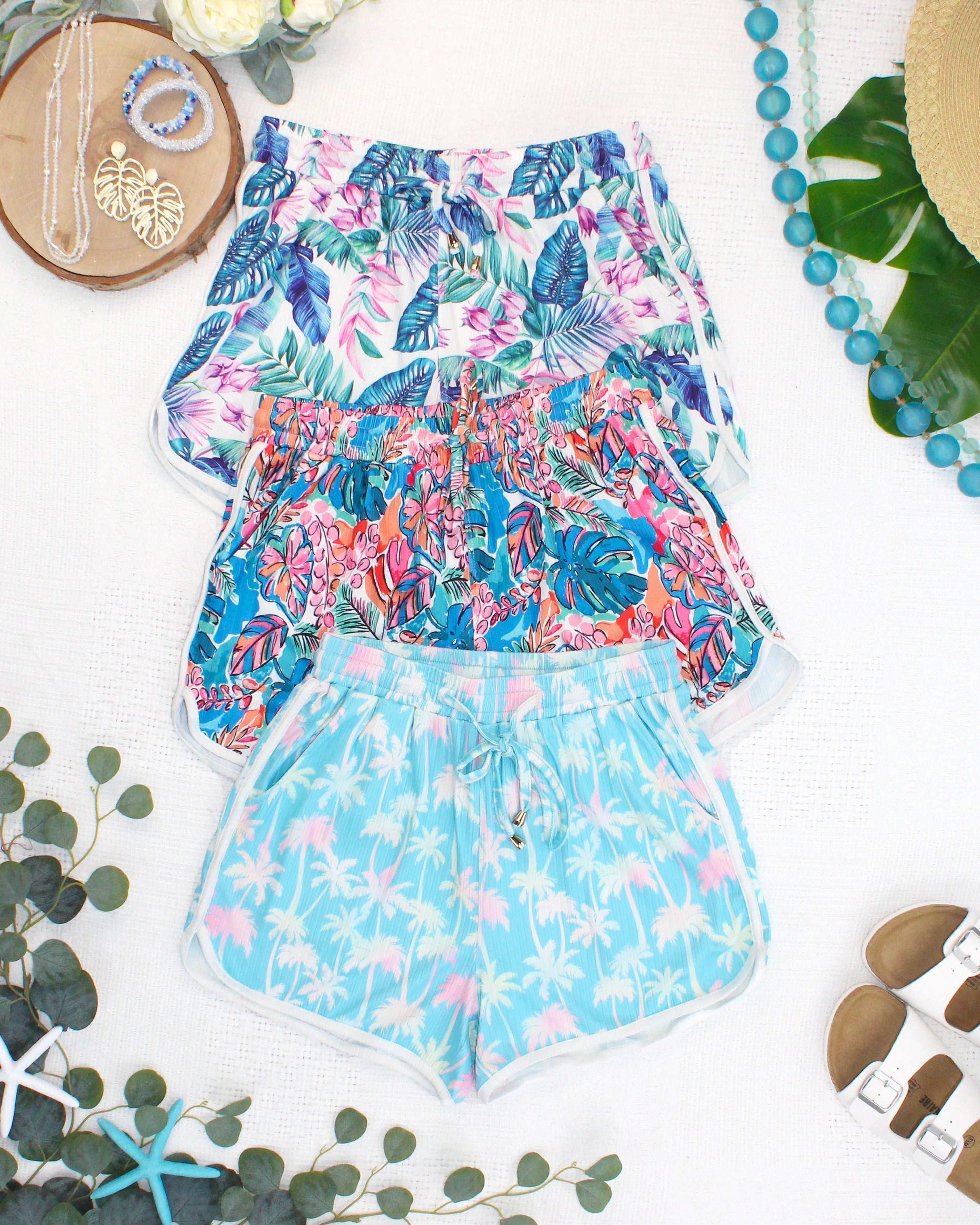 IN STOCK Nova Summer Shorts - Tropical Palm FINAL SALE