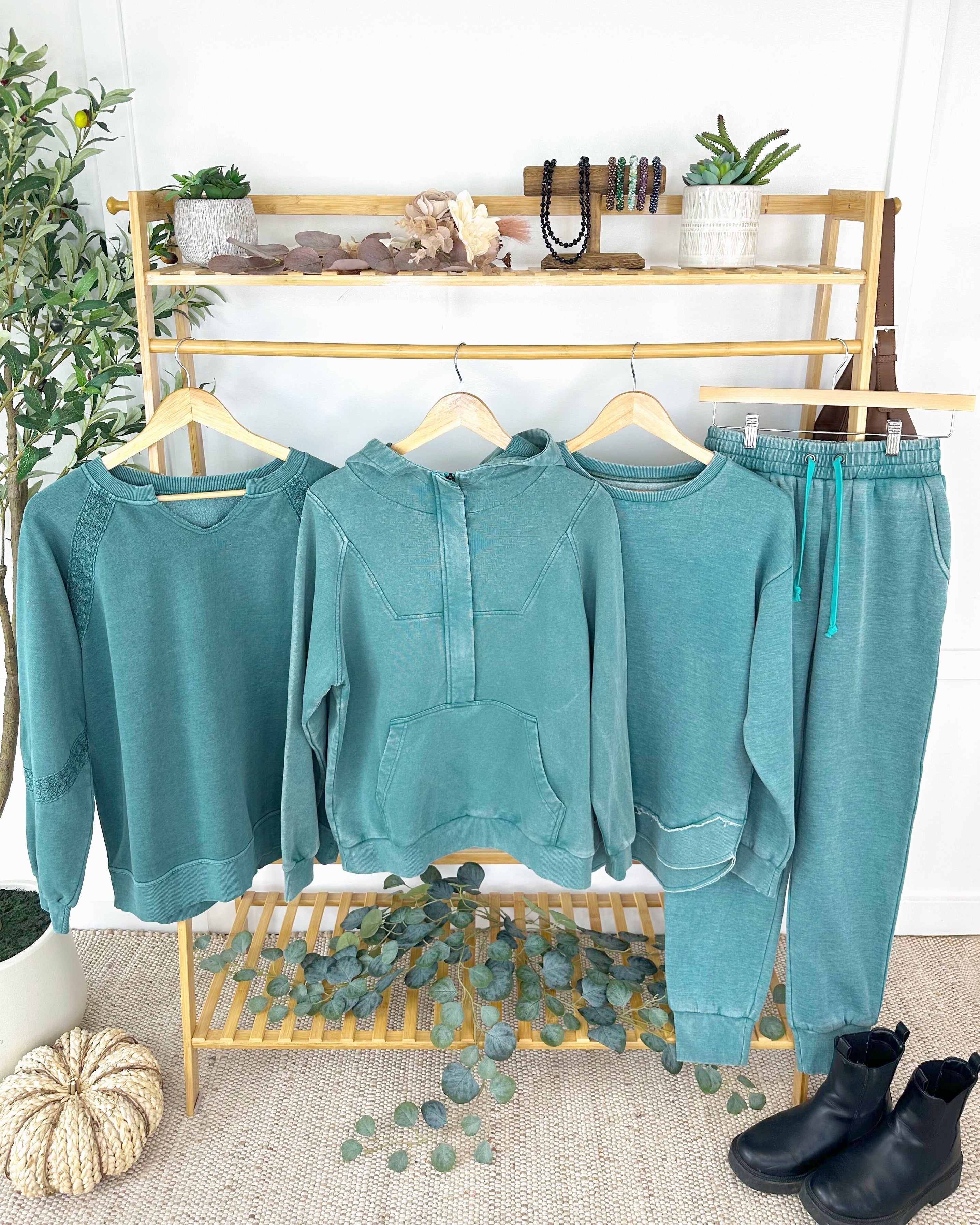 IN STOCK Ryker Vintage Wash Hoodie- Teal