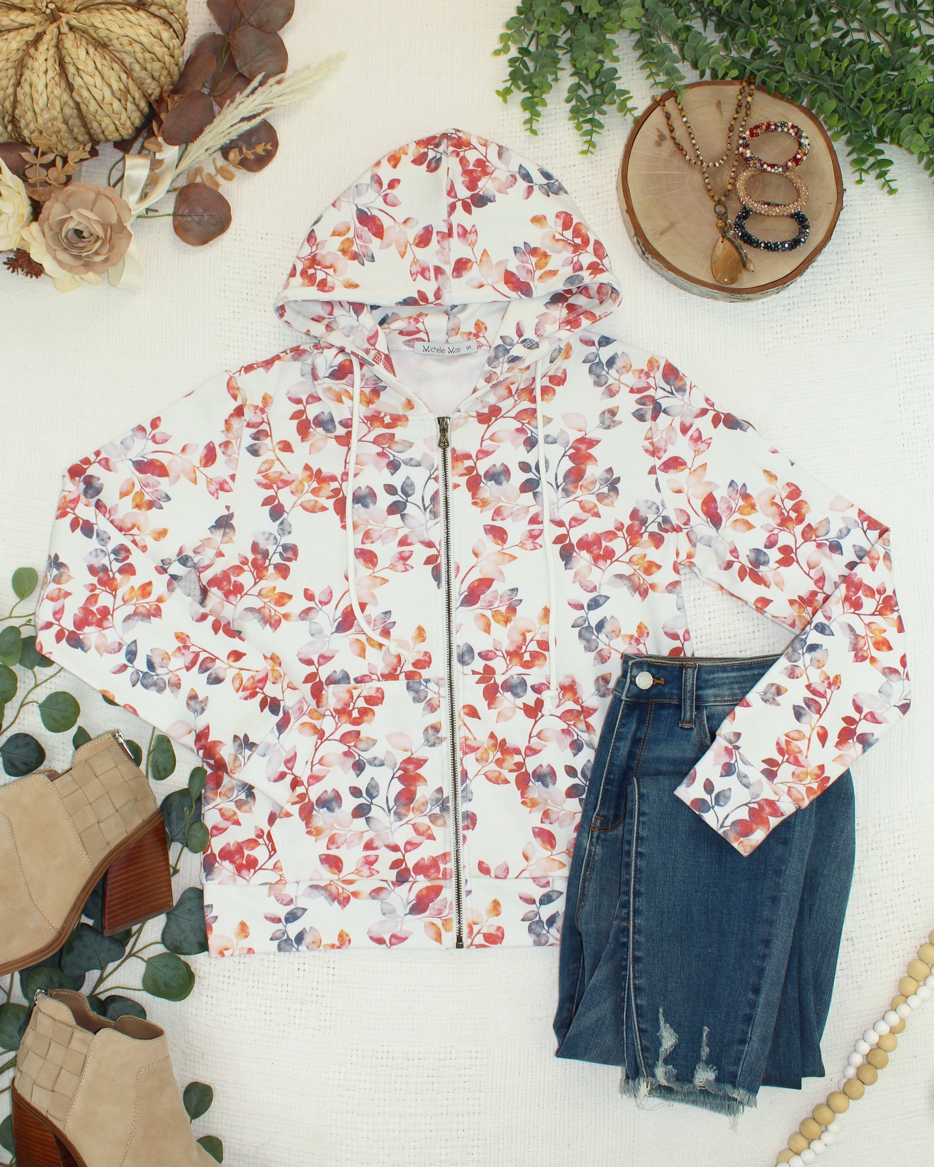 IN STOCK Fullzip Hoodie - Autumn Watercolor