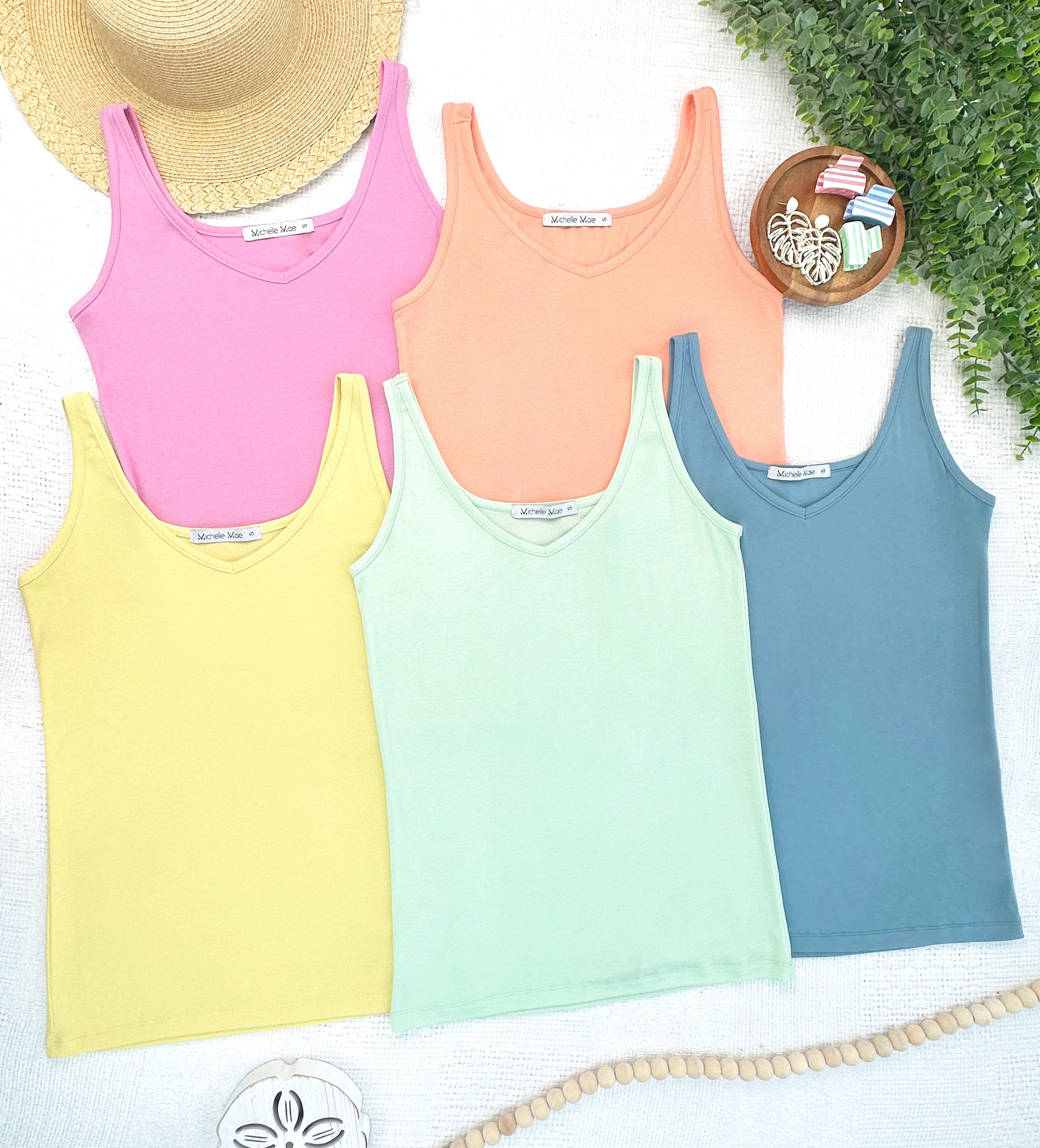IN STOCK Kennedy Tank - Lime FINAL SALE