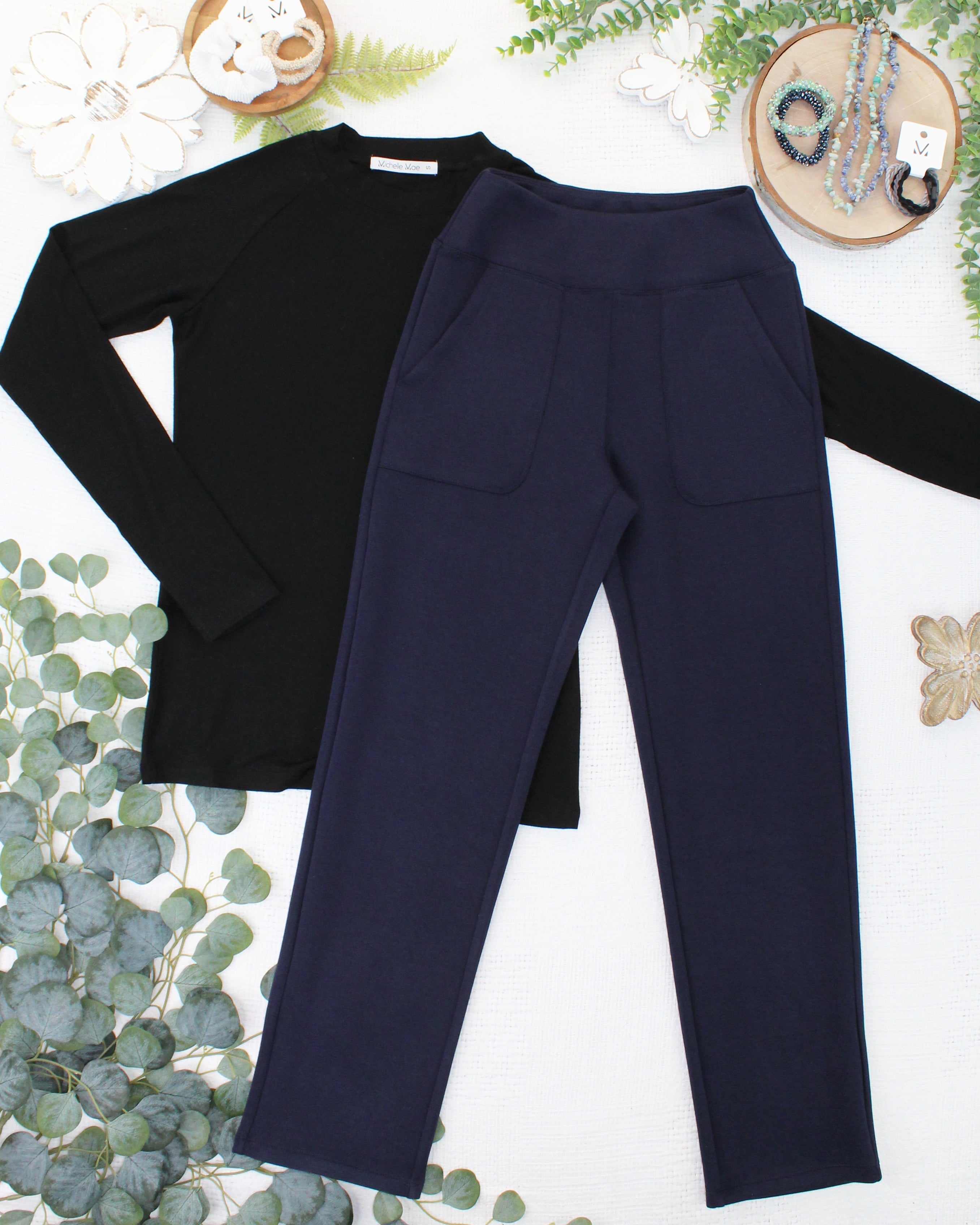 IN STOCK Luxe Ankle Bottoms- Navy